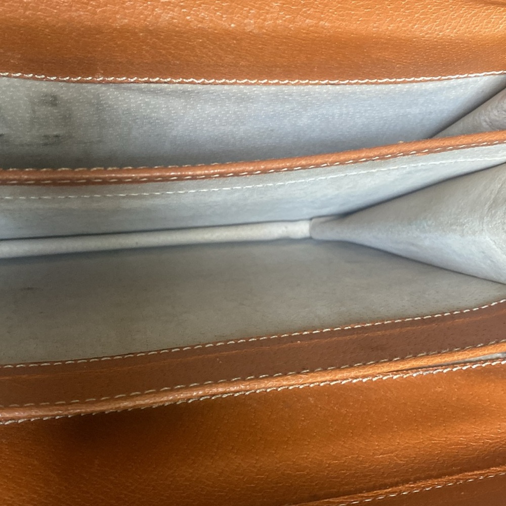 Prada Tan Leather Vintage-Inspired Briefcase - Picture 7 of 9